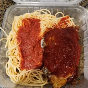 a meal in a plastic container