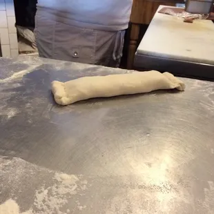 Sausage roll ready for the oven