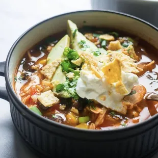 Mama's PR version of chicken tortilla soup