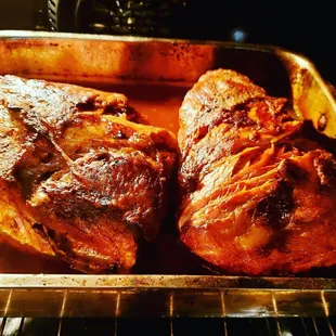Pernil, slow roasted pork