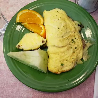Spinach, Crimini Mushroom and Jack Omelette