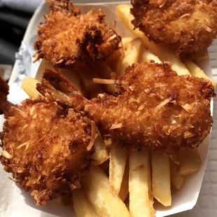Coconut shrimp and fries!