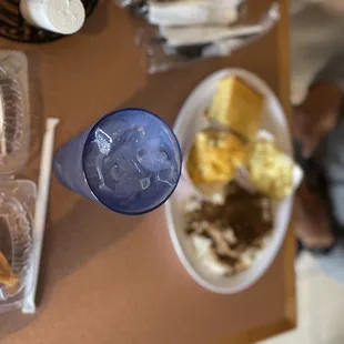 a plate of food on a table