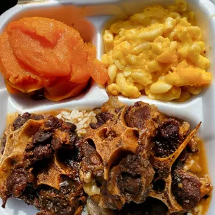 Oxtail meal was decent. The cornbread was old.