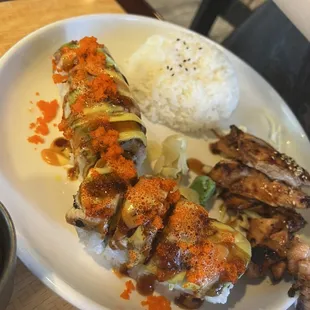 Dragon roll lunch special