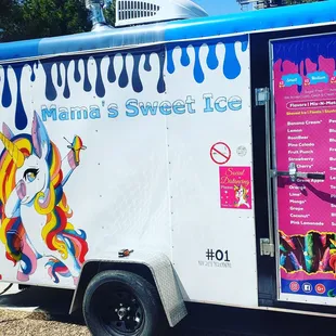 a colorful ice cream truck