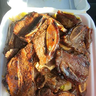 Yakisoba with Short rib. They call it pork, even though its clearly steak.