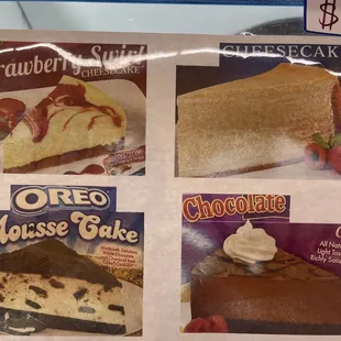 Cheese cakes and Oreo mousse cake