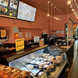 the inside of a restaurant