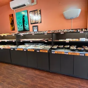a display of baked goods