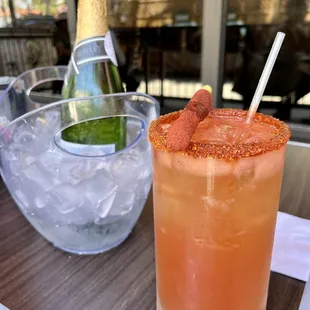 Mimosas and a michelada
