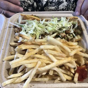 Teriyaki Chicken Steak sandwich and fries