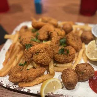 Fried shrimp plate
