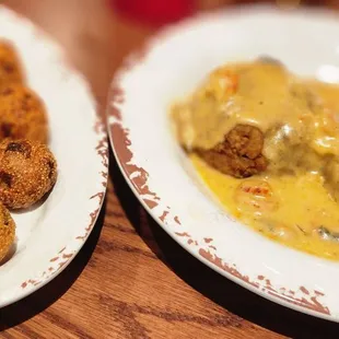 Hush Puppies &amp; Crab Cakes