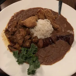 Red Beans and Rice with Crispy Chicken