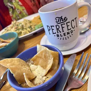 Beans &amp; chips , cafe de olla