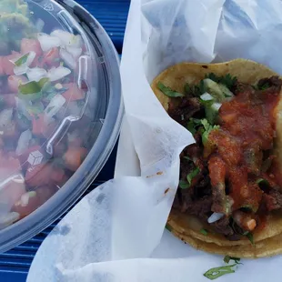 Protein bowl and taco