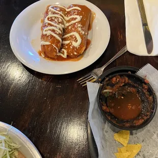 Shredded beef red tamales