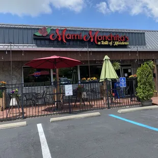 the front of the restaurant