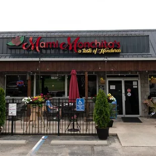 the front of the restaurant