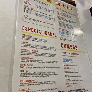 Menu side 2