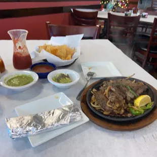 Steak fajita lunch