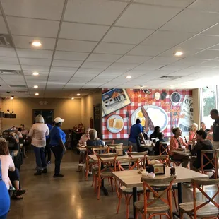 people eating in a restaurant