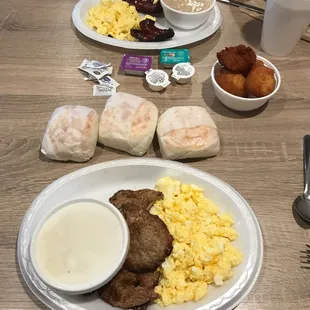 Breakfast for two with hushpuppies on the side $25!