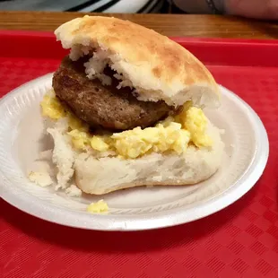 Sausage and Egg Biscuit