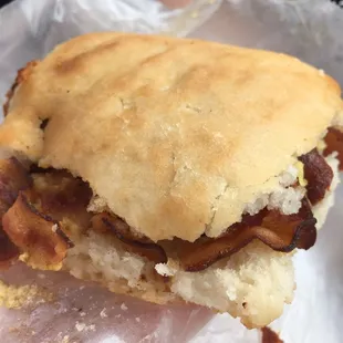 Bacon egg biscuit