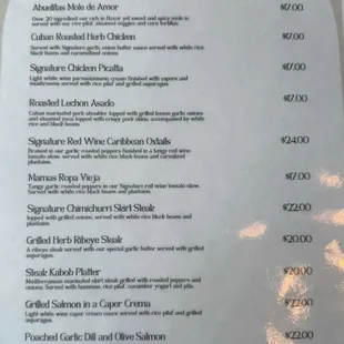 Dinner Lunch Menu Served all Day !