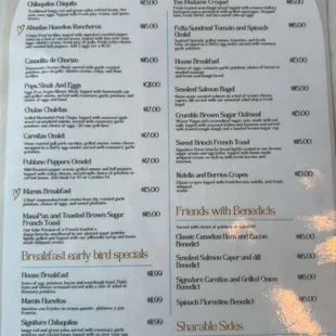 Brunch menu !! Served all day