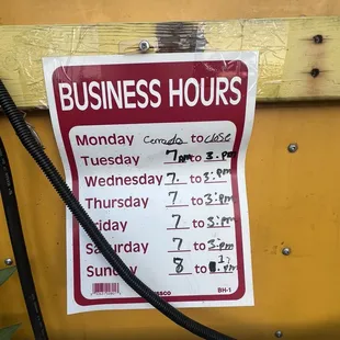 Hours (Sept 2024)
