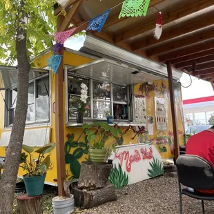 a colorful food truck
