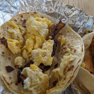 Bacon and Egg Breakfast Taco