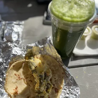Nopales and Egg Breakfast Taco