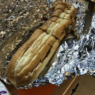 While steak and cheese with fried onions!