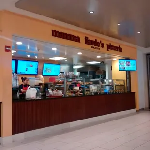 Typical food court counter..