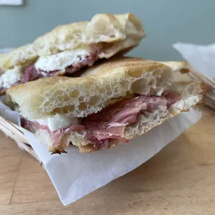 Prosciutto &amp; Mozzarella focaccia