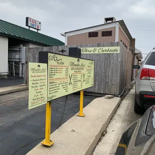 a sign for a restaurant