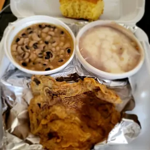 1 meat plate pork chop $8.50