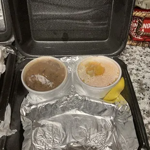 They forgot to give us the catfish and our side of collard greens. Good thing we checked before driving off.