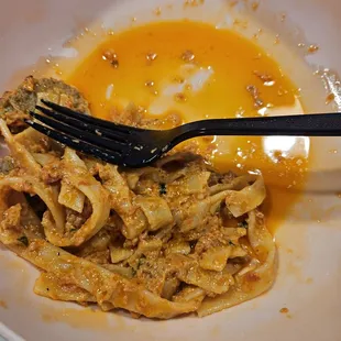 Fettuccine Bolognese with meatball