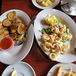 Calamari along w/Fried Zucchini..