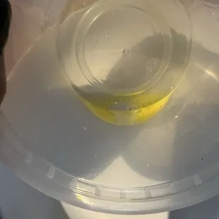 1/4 of oil removed from heating up next morning