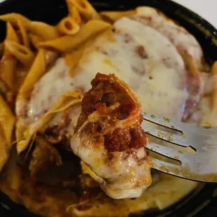 Eggplant Parmigiana (with Spaghetti) D