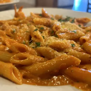 Penne Marinara D with shrimp $32 for (3 shrimps )