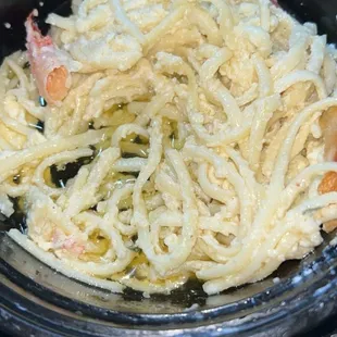 Greasy Shrimp Alfredo (only 3 small shrimp included)