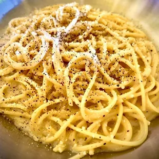 a closeup of a plate of pasta