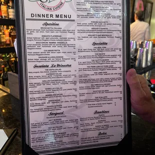 Dinner Menu